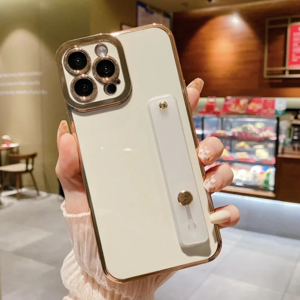 NEW iPhone 13/Pro/Max Protective Wrist Band Electroplate iphone case
